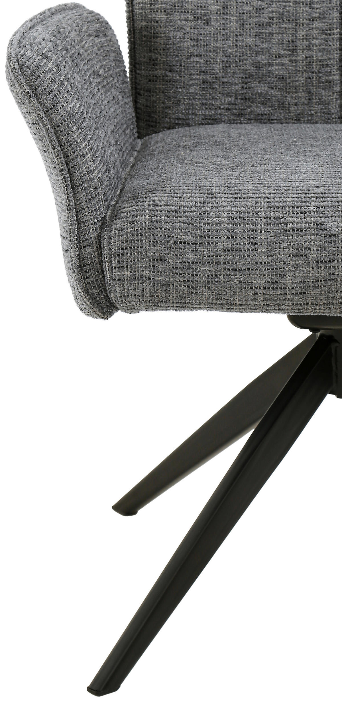ARMLEHNSTUHL  in Eisen Webstoff  - Schwarz/Grau, Design, Textil/Metall (66/90,5/66cm) - Carryhome