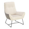 SESSEL in Flachgewebe Creme, Naturfarben, Schwarz  - Creme/Schwarz, Design, Textil/Metall (82/102/81cm) - Pure Home Lifestyle