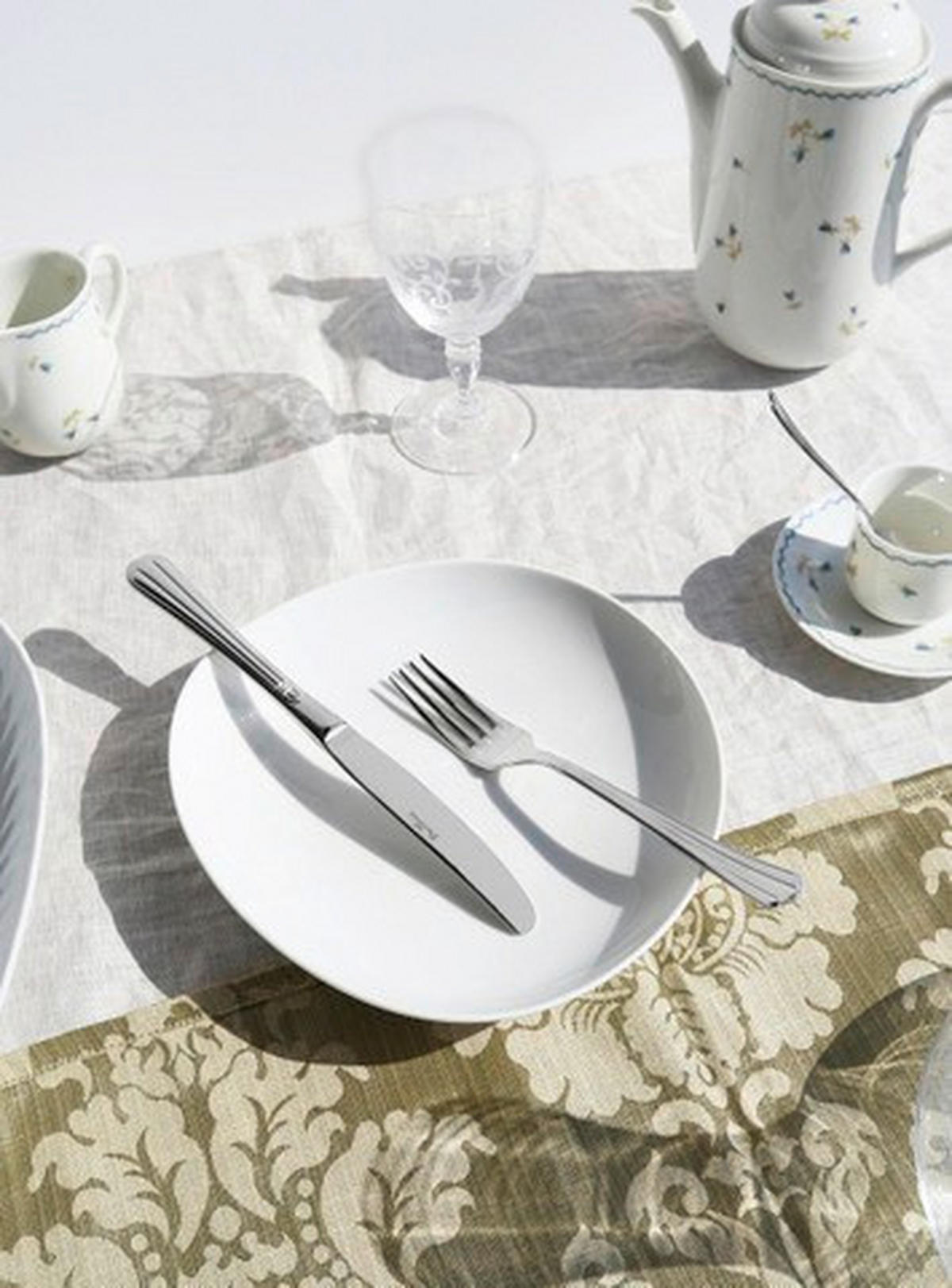 BESTECKSET BERNINI 24-teilig Stahl  - Edelstahlfarben, Basics, Metall (25,5/7/5,3cm) - Pintinox