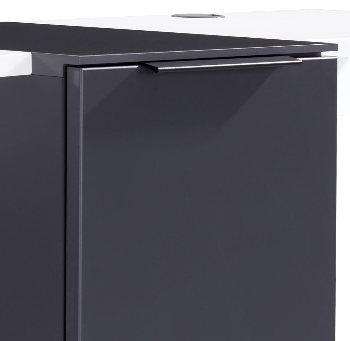 TV-BORD i {item.attr('143-279'), [ ]}{item.attr('B-DIMENSION'),[]} - vit/grafitfärgad, Modern, trämaterial (160/76/51cm)