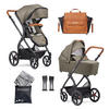 KINDERWAGENSET FX4 Life  - Cognac/Schwarz, Basics, Textil/Metall (57/129/100cm) - Gesslein