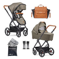KINDERWAGENSET FX4 Life  - Cognac/Schwarz, Basics, Textil/Metall (57/129/100cm) - Gesslein