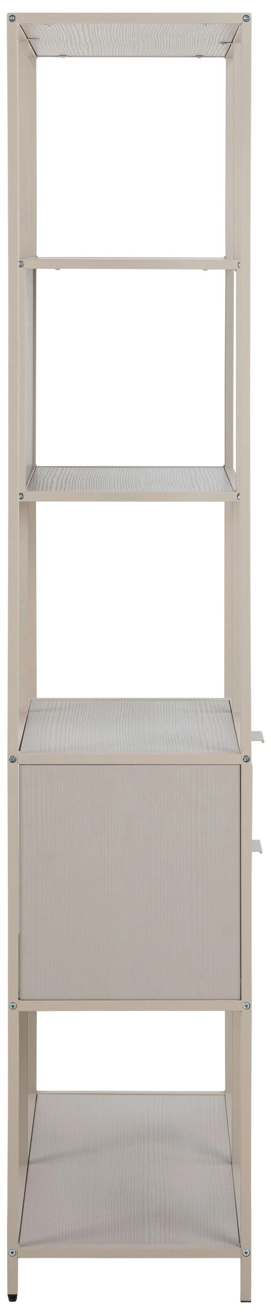 REGAL  77/185/35 cm Hellgrau  - Hellgrau/Schwarz, Modern, Holzwerkstoff/Kunststoff (77/185/35cm)