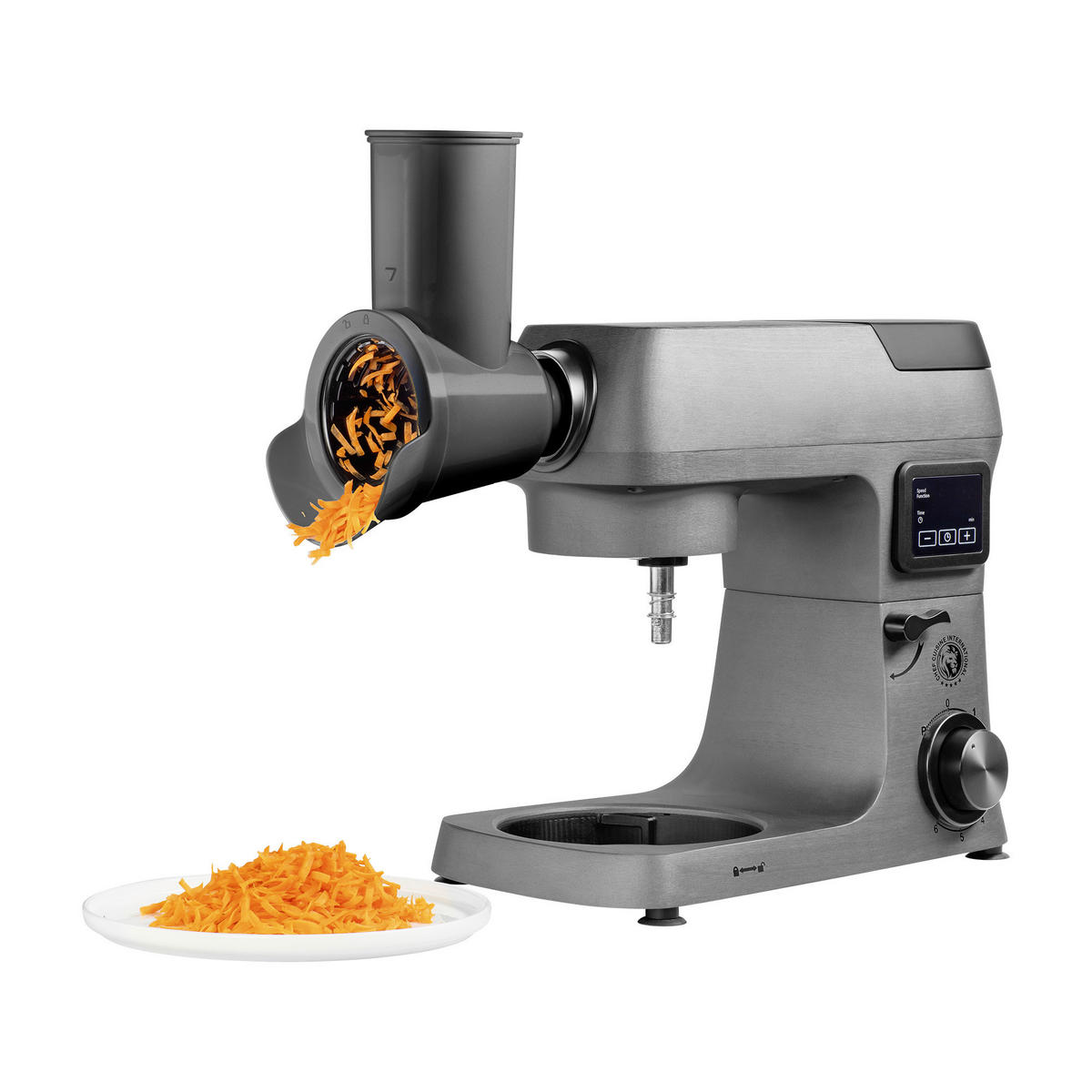 GEMÜSESCHNEIDER-AUFSATZ Chef Cuisine Küchenmaschine  - Edelstahlfarben/Schwarz, Basics, Kunststoff/Metall (21/18,6/14,5cm) - CHEF CUISINE