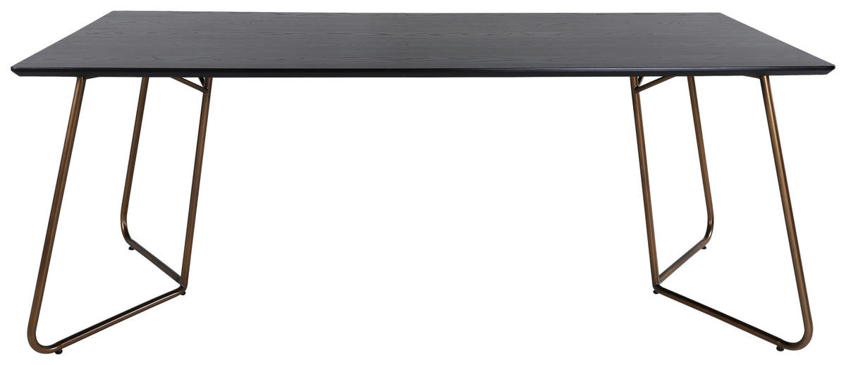 MATBORD i metall, trämaterial 180/90/75 cm   - mässingsfärgad/svart, Design, metall/trämaterial (180/90/75cm) - Livetastic