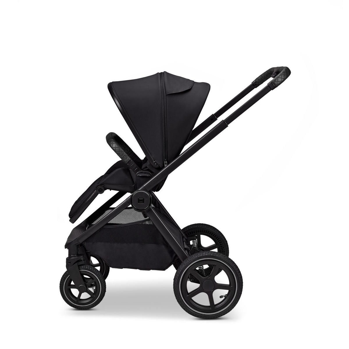 KINDERWAGENSET  GIO FOLD SET AIR  onyx  - Schwarz, Basics, Textil/Metall (120/58/92cm) - Moon Edition