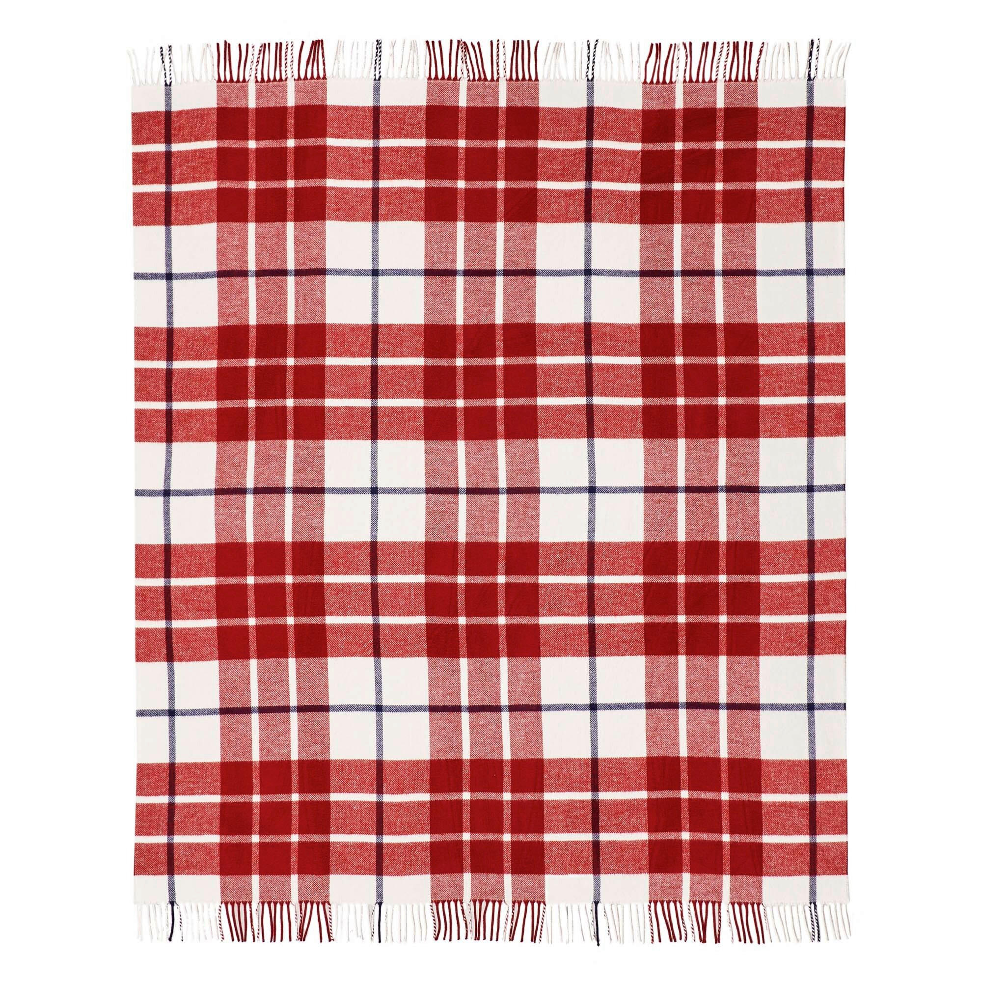 Tommy Hilfiger Plaid Burgundy Checks Weinrot 130x170 cm