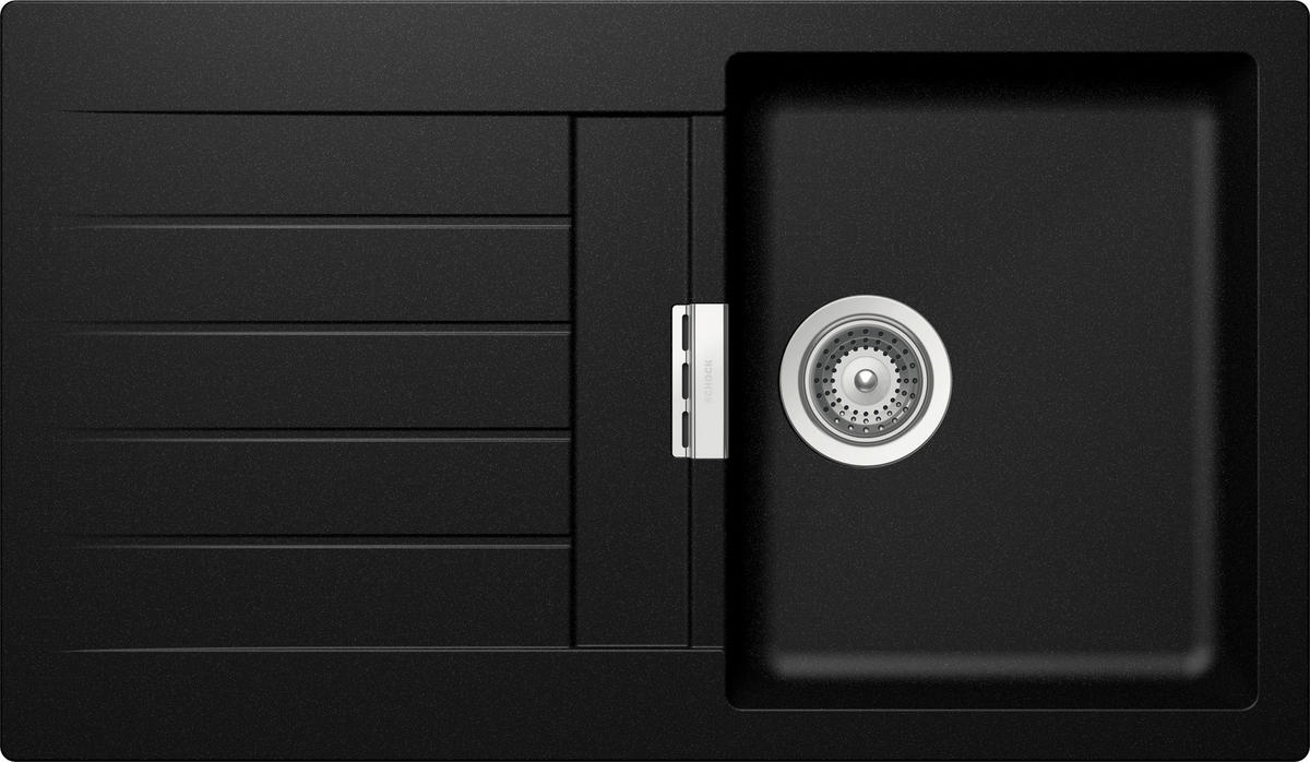 SPÜLE SIGD100UMAG  - Dunkelgrau, Basics, Stein (86/50cm) - Schock