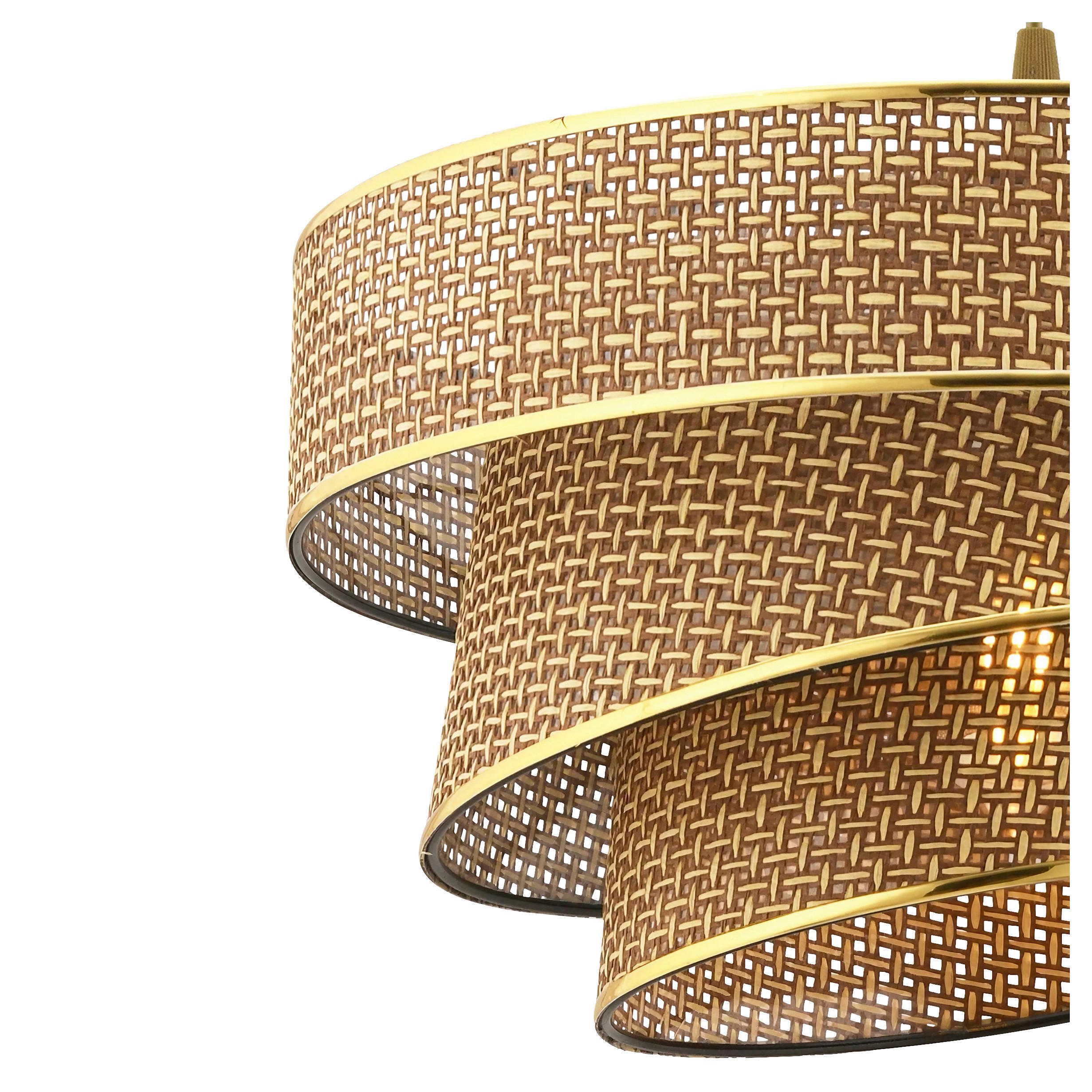 HÄNGELEUCHTE 40/72 cm   - Beige/Goldfarben, Design, Textil/Metall (40/72cm) - P & B