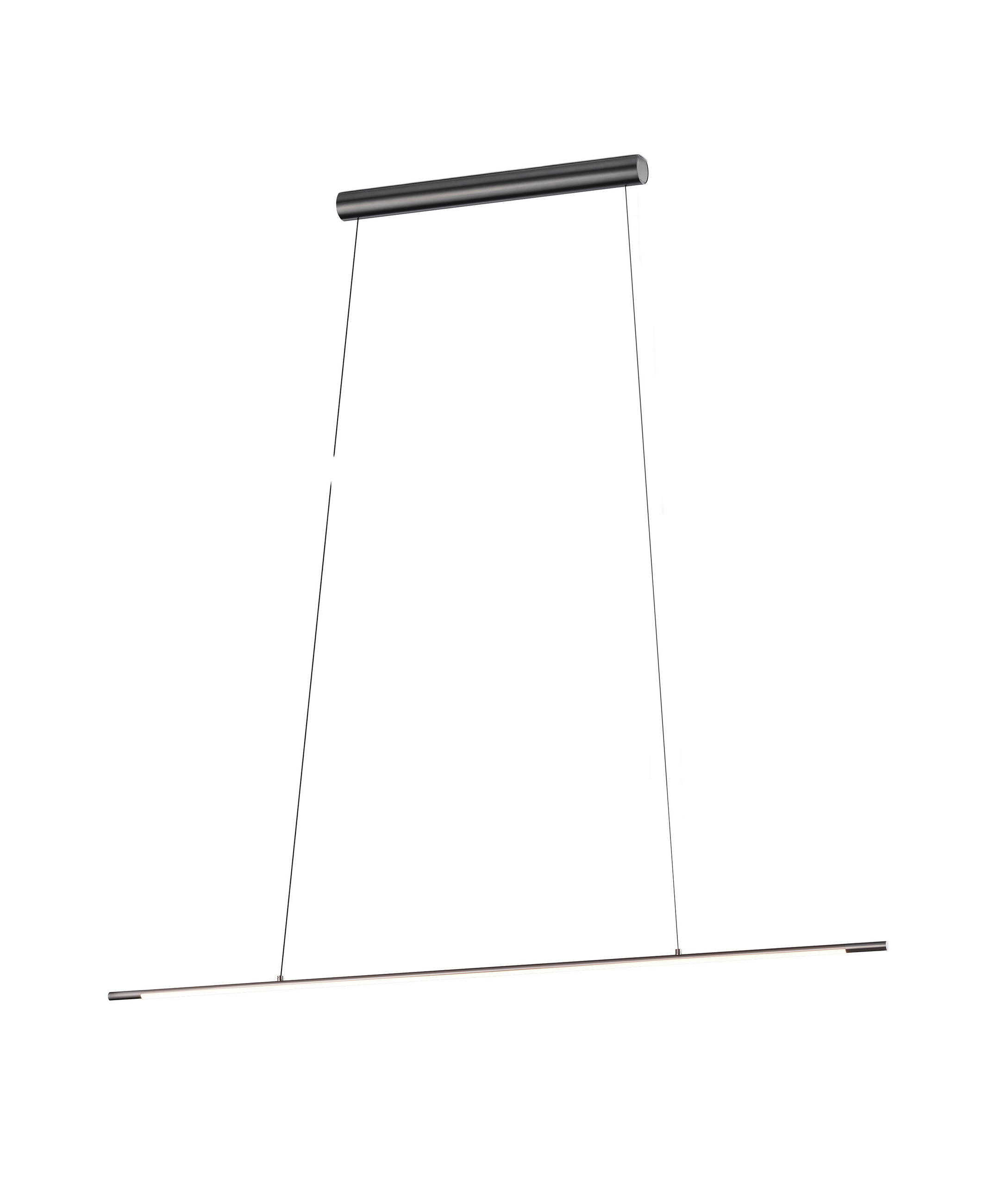 LED-HÄNGELEUCHTE Leda 133/4/20-210 cm   - Grau, Design, Kunststoff/Metall (133/4/20-210cm) - Helestra