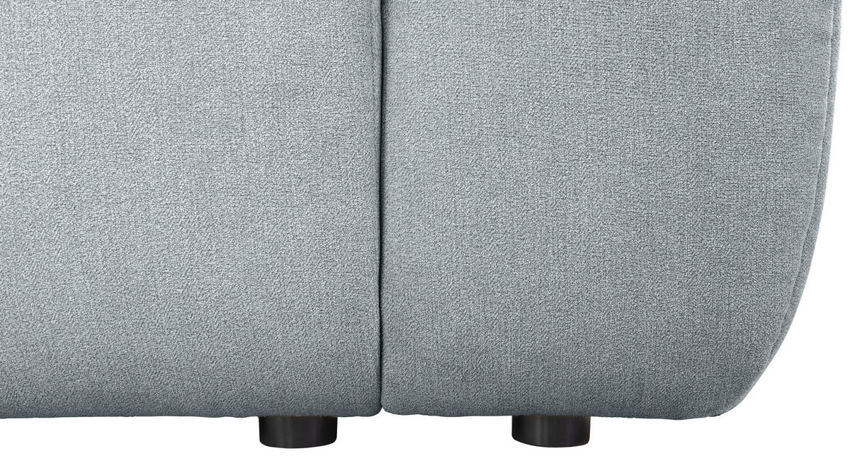 ECKSOFA in Velours Grau  - Schwarz/Grau, Konventionell, Kunststoff/Textil (168/298cm) - Carryhome