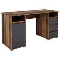 SCHREIBTISCH 138/55/75 cm  in Alteiche, Anthrazit  - Alteiche/Anthrazit, KONVENTIONELL, Holzwerkstoff (138/55/75cm) - MID.YOU