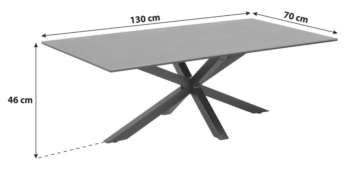 KLUB STOČIĆ  crna  - crna, Lajfstajl, staklo/metal (130/70/46cm) - Hom`in