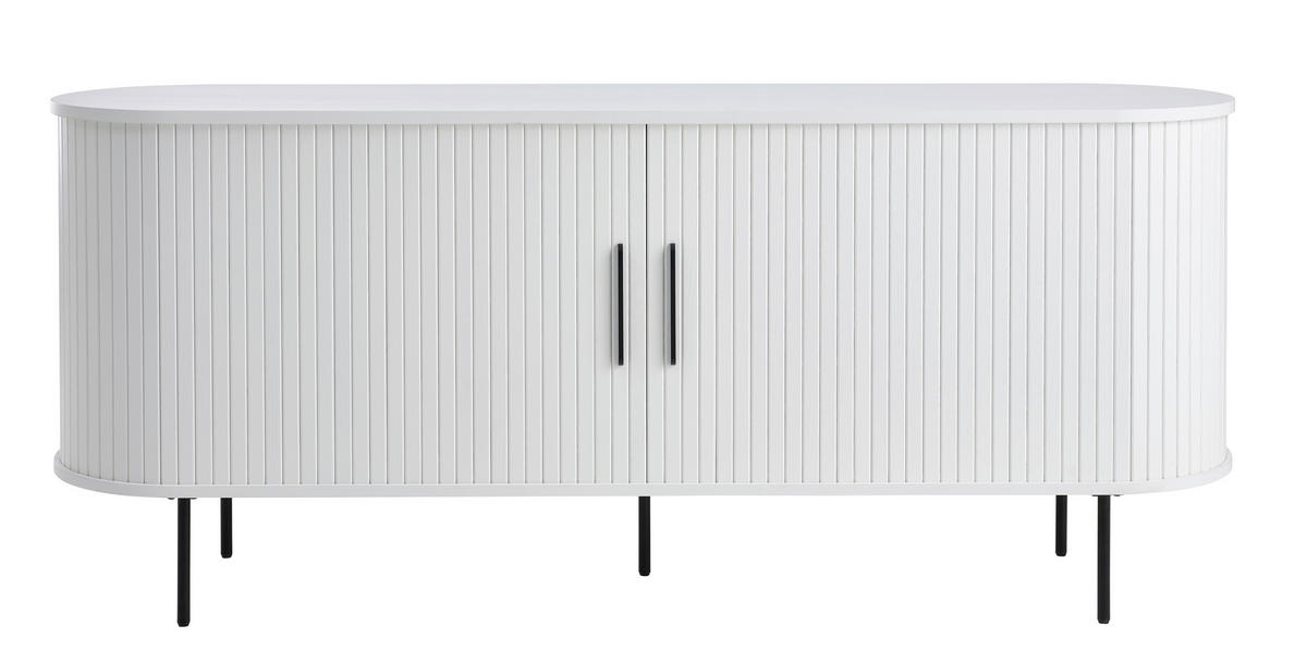 SIDEBOARD  in 180/76/45 cm  - Schwarz/Weiß, Trend, Holzwerkstoff/Metall (180/76/45cm) - home24