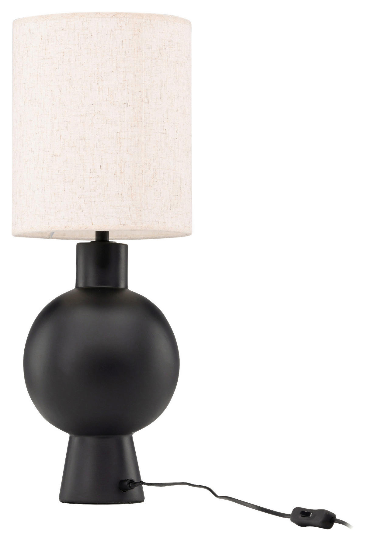 BORDSLAMPA 21/55/21 cm   - beige/svart, Basics, textil/sten (21/55/21cm) - P & B