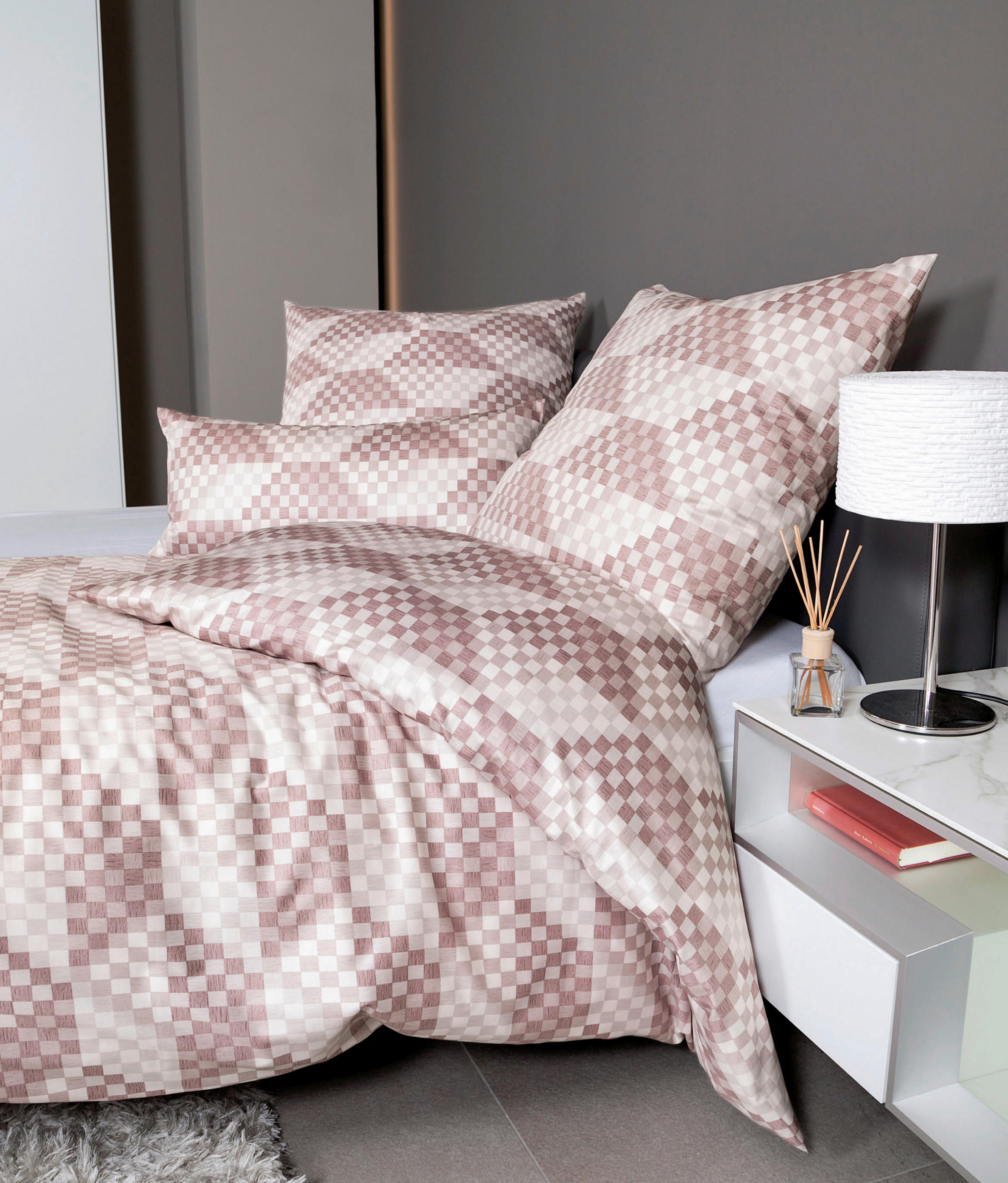 BETTWÄSCHE MILANO Makosatin 155/200 cm  - Altrosa/Rosa, Basics, Textil (155/200cm) - Janine