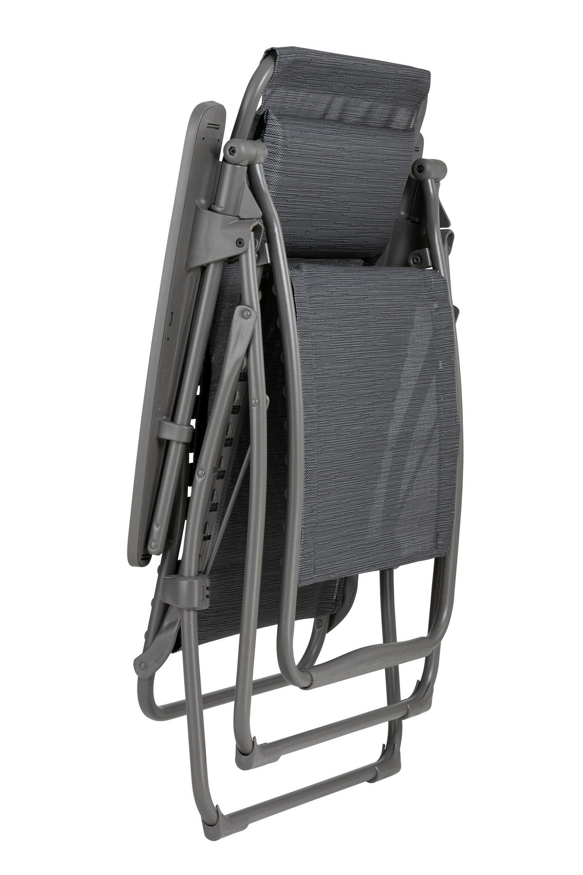 ZAHRADNÍ RELAXAČNÍ ŽIDLE, kov, textil - tmavě šedá/titanová, Basics, kov/textil (71/115/88cm) - Lafuma Mobilier
