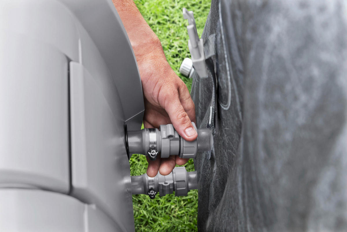 WHIRLPOOL LAY-Z-SPA BORACAY 60175 180/66 cm  - Dunkelgrau, KONVENTIONELL, Kunststoff/Metall (180/66cm) - Bestway