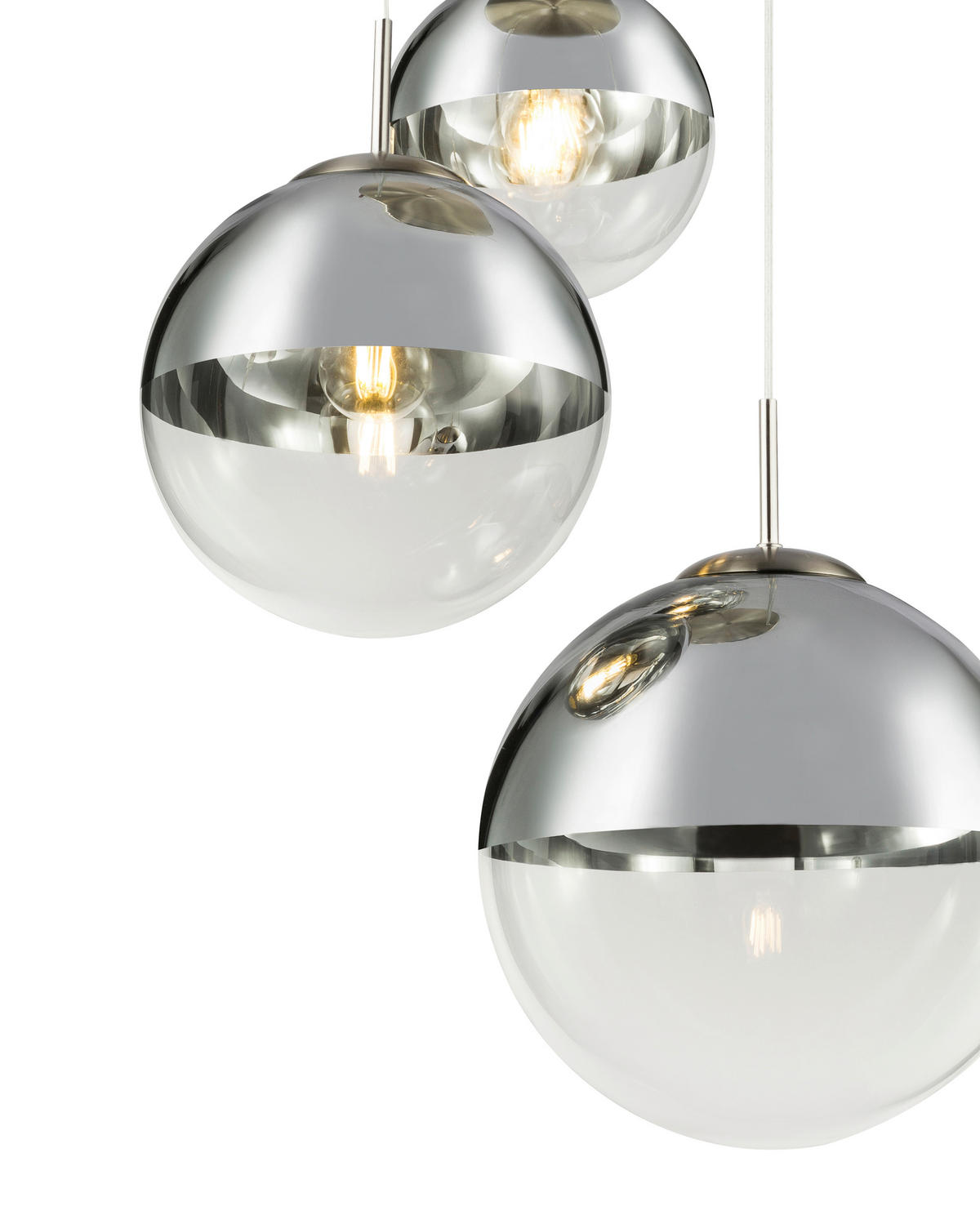 HÄNGELEUCHTE 51/120 cm   - Klar/Chromfarben, Design, Glas/Metall (51/120cm) - Modern Living