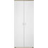 SCHUHSCHRANK Eichefarben, Weiß - Eichefarben/Silberfarben, Design, Holzwerkstoff/Kunststoff (69/176/35cm)