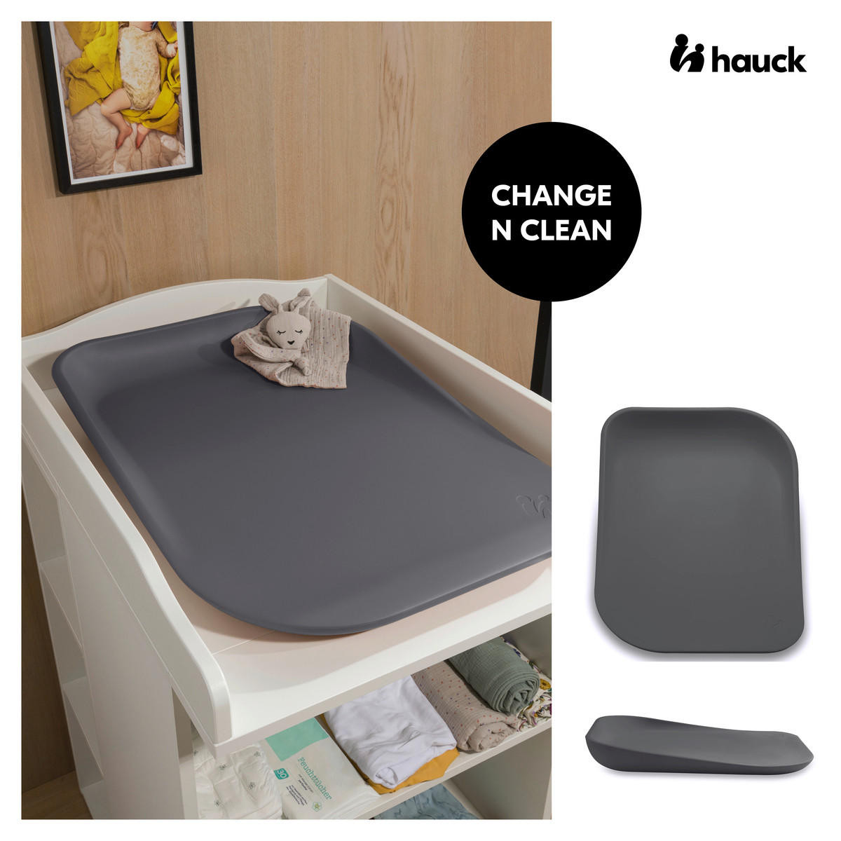 WICKELAUFLAGE   - Grau, Basics (50/10/70cm) - Hauck