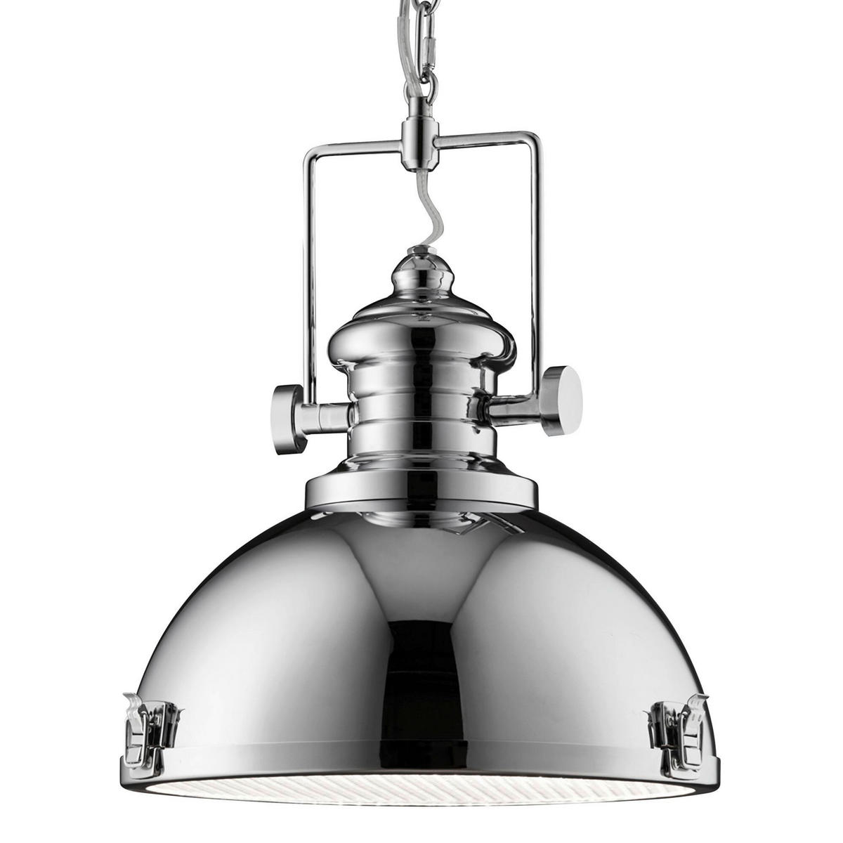 PENDELLEUCHTE Louisiana 31/150 cm   - Chromfarben, Trend, Kunststoff/Metall (31/150cm) - Searchlight