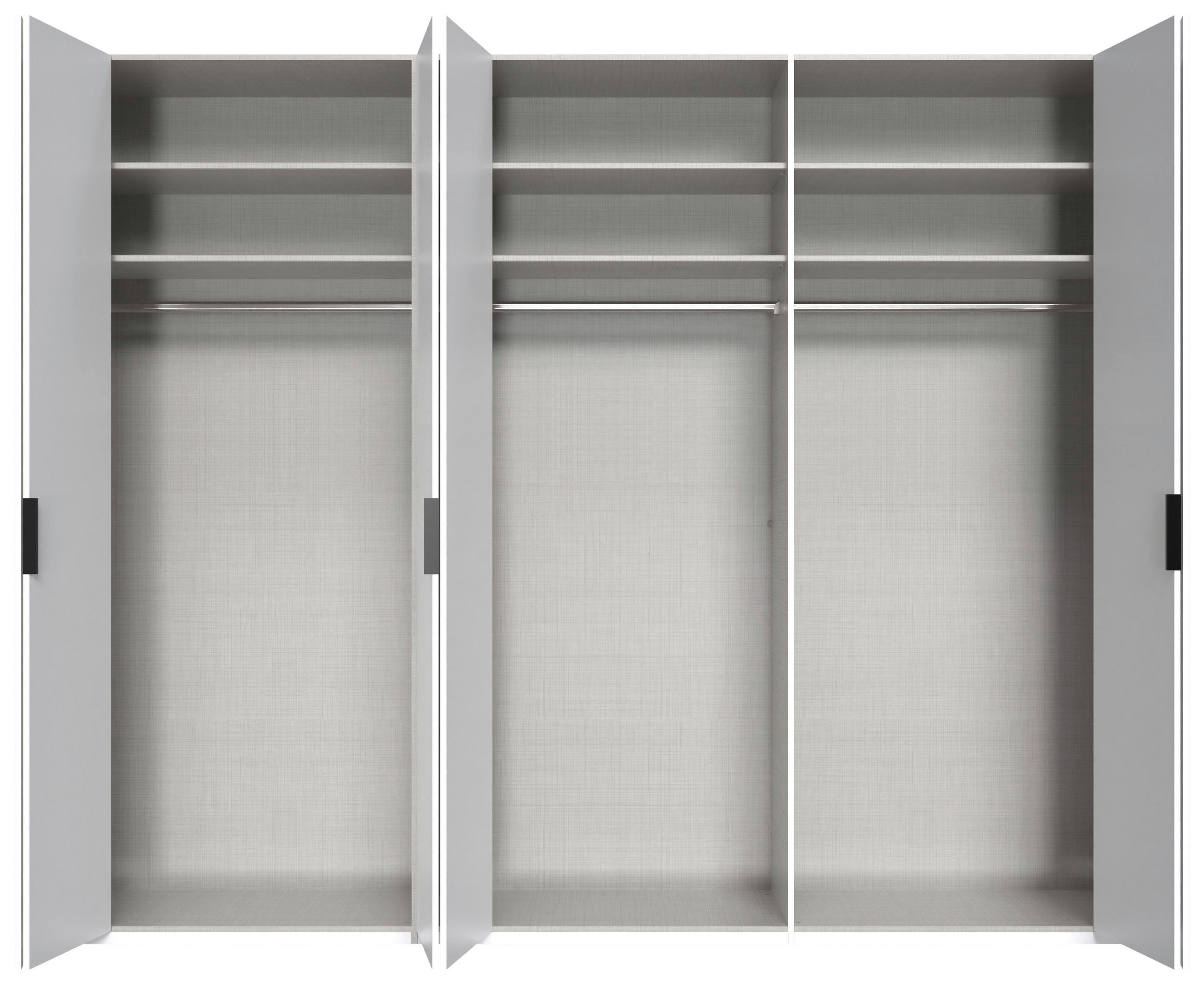 FALTTÜRENSCHRANK  in Weiß  - Schwarz/Weiß, Design, Glas/Holzwerkstoff (300/236/58cm) - Boxxx