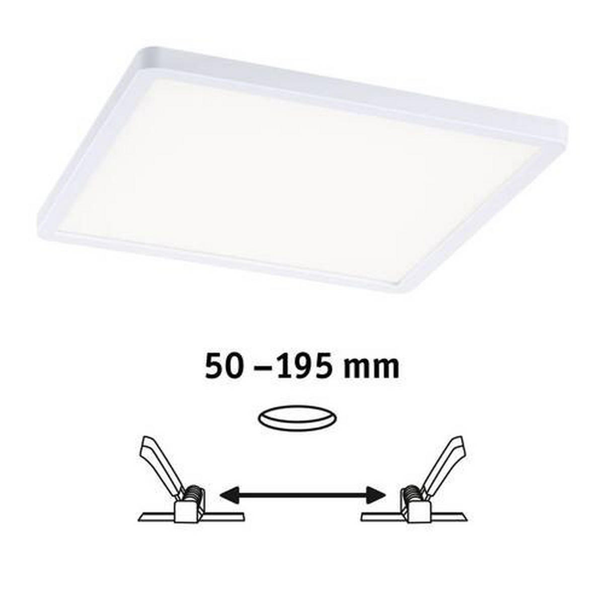 LED-PANEEL  - Weiß, Design, Kunststoff (23,0/23,0cm) - Paulmann