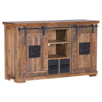 SIDEBOARD  in 145/85/45 cm  - Schwarz/Naturfarben, KONVENTIONELL, Holz/Holzwerkstoff (145/85/45cm) - Landscape