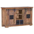 SIDEBOARD  in 145/85/45 cm  - Schwarz/Naturfarben, KONVENTIONELL, Holz/Holzwerkstoff (145/85/45cm) - Landscape