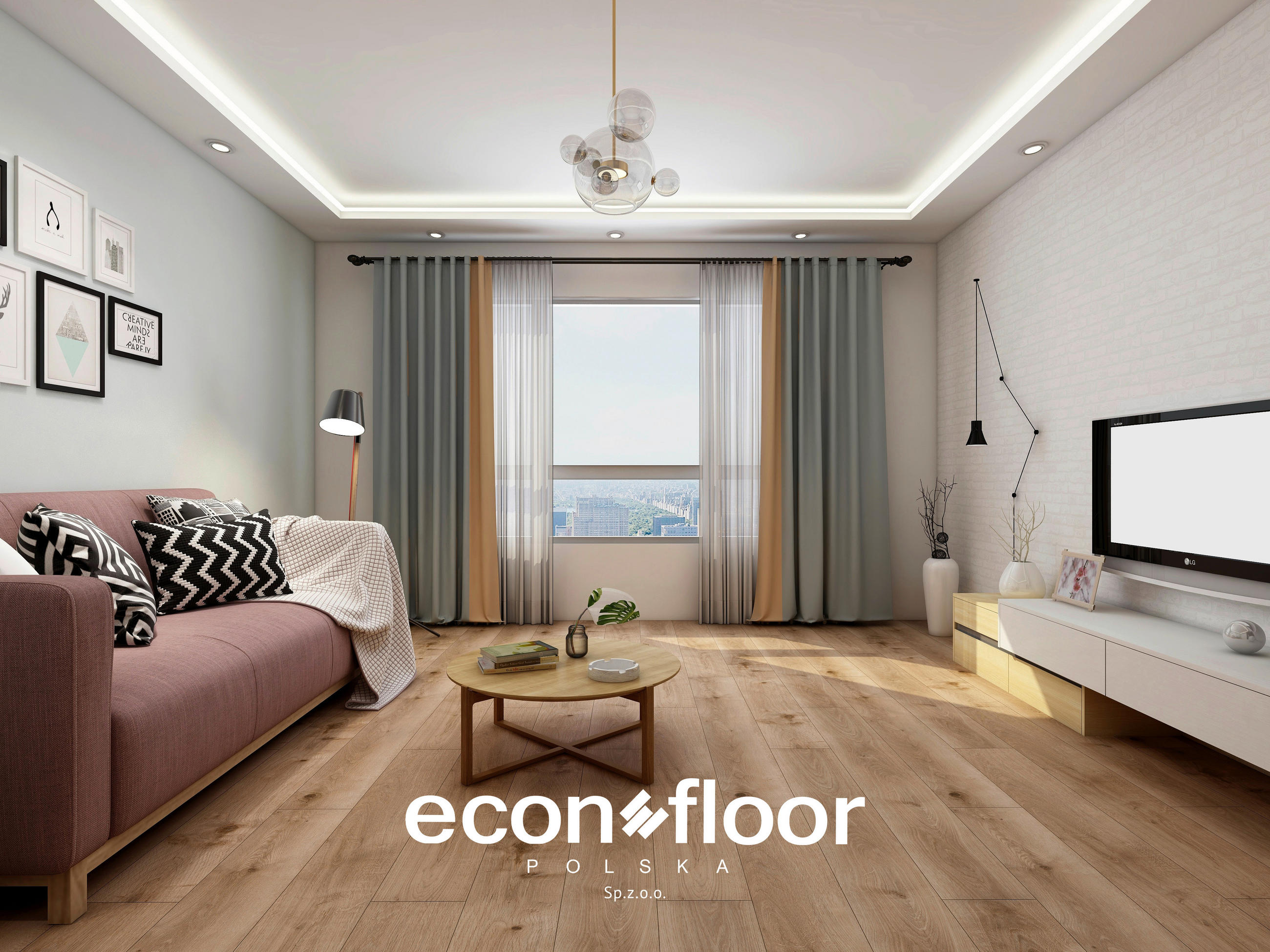 VINYLBODEN Econfloor LA BOHEME 55 ONTANO DARK  per  m² - Eichefarben, Basics, Kunststoff/Stein (23/128/0,57cm)