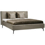 POLSTERBETT Matratze, Lattenrost Greige 180/200 cm  - Greige/Schwarz, Design, Holz/Textil (180/200cm) - Johann Jakob