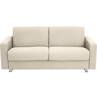 SCHLAFSOFA in Textil Magnolie  - Chromfarben/Magnolie, Design, Textil/Metall (195/84/100cm) - Bali