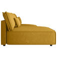 ECKSOFA Senfgelb Webstoff Zierkissen, Rückenkissen, Rücken echt  - Senfgelb/Schwarz, MODERN, Kunststoff/Textil (153/200cm) - Xora
