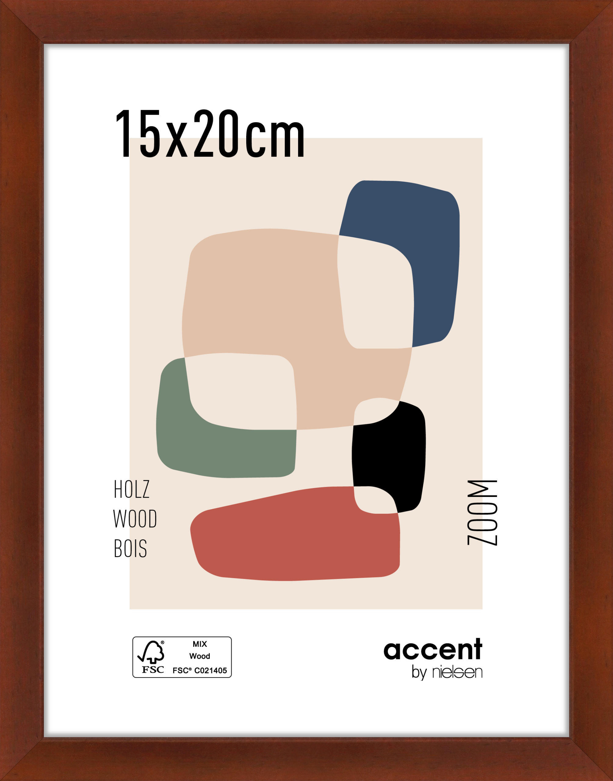 BILDERRAHMEN 17,5/22,5 cm  - Walnussfarben, Basics, Holzwerkstoff (17,5/22,5cm) - Nielsen