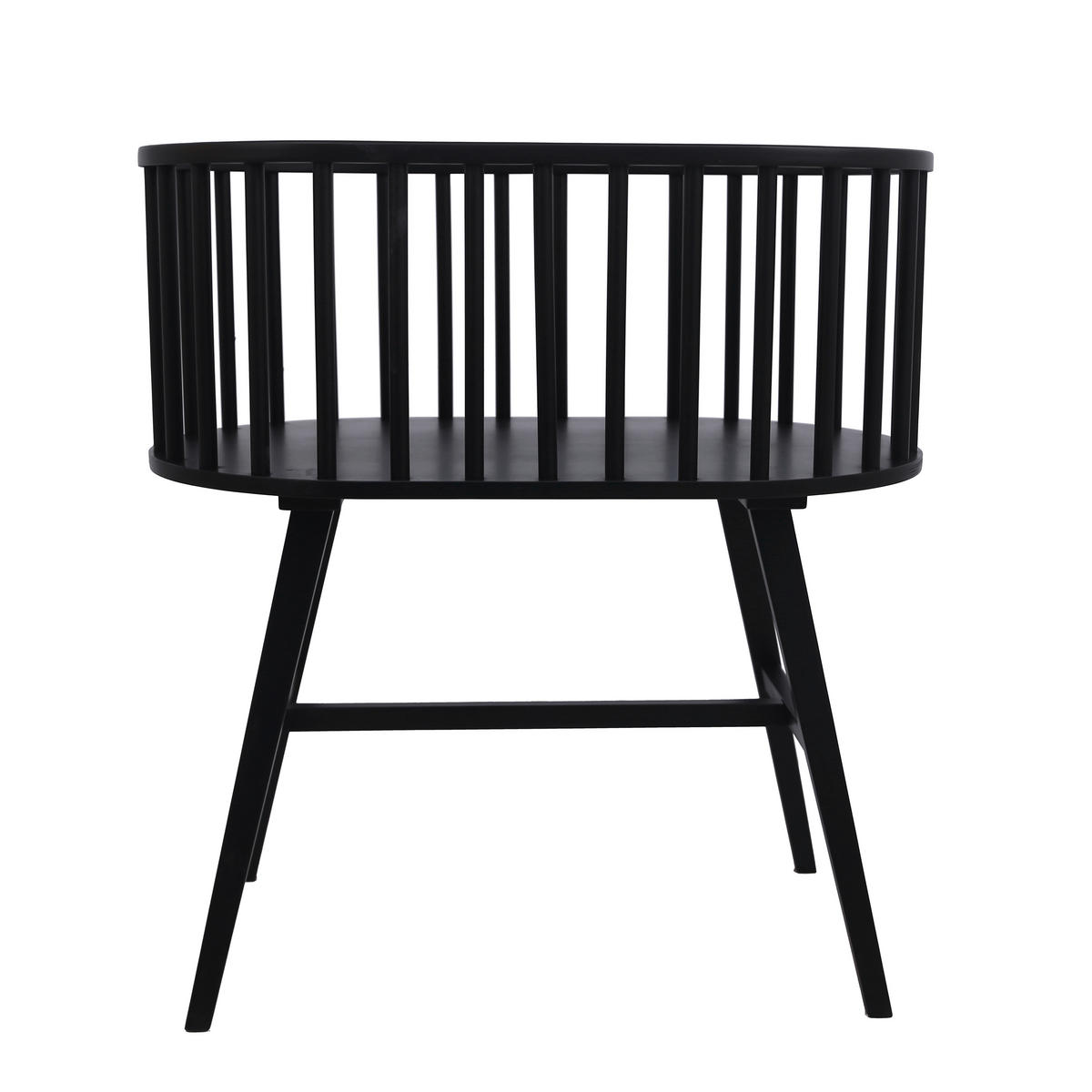 BEISTELLBETT 83/52/88 cm  - Schwarz, Trend, Holz/Holzwerkstoff (83/52/88cm) - Jimmylee