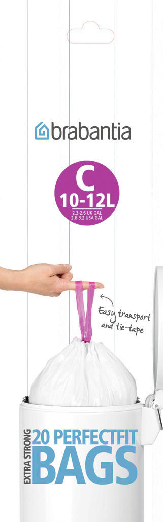 VREĆA ZA OTPAD   12 l   - bijela, Basics, plastika (38.5/49/0.1cm) - Brabantia