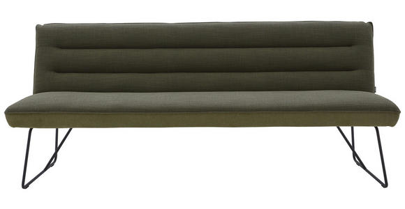 SITZBANK 228/89/68 cm in Grün, Schwarz - Schwarz/Grün, Design, Textil/Metall (228/89/68cm) - Dieter Knoll