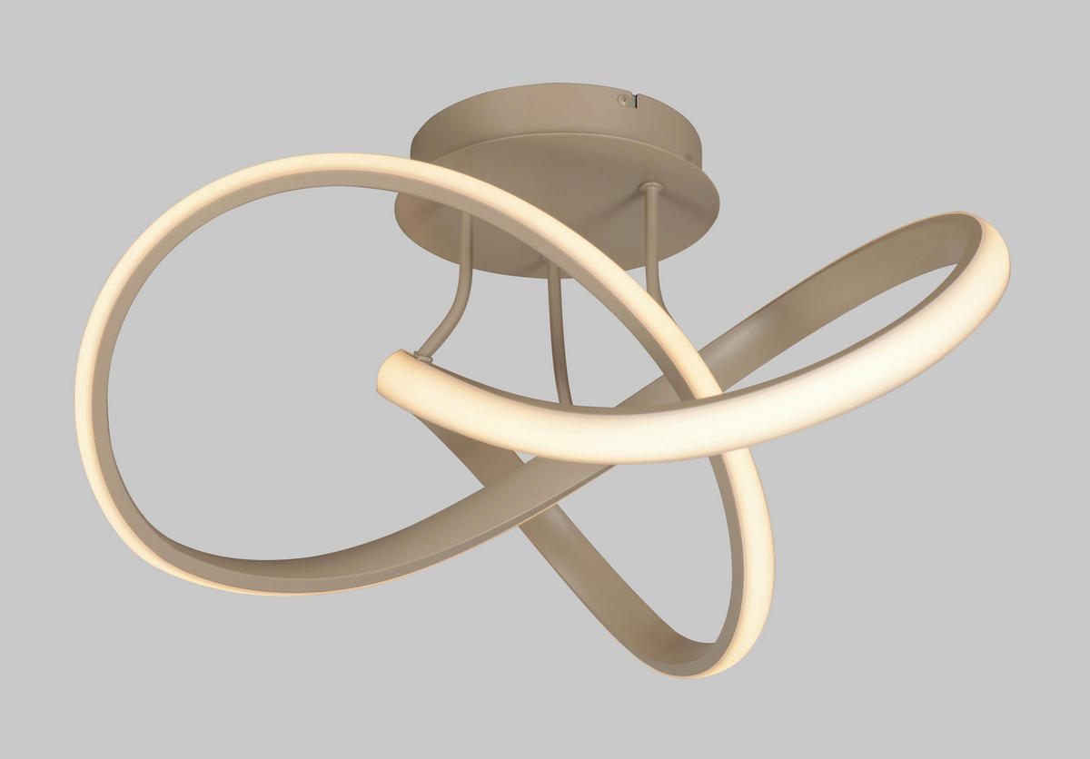 LED-DECKENLEUCHTE Bandol 56/34.5 cm  - Goldfarben/Schwarz, Design, Kunststoff/Metall (56/34.5cm)