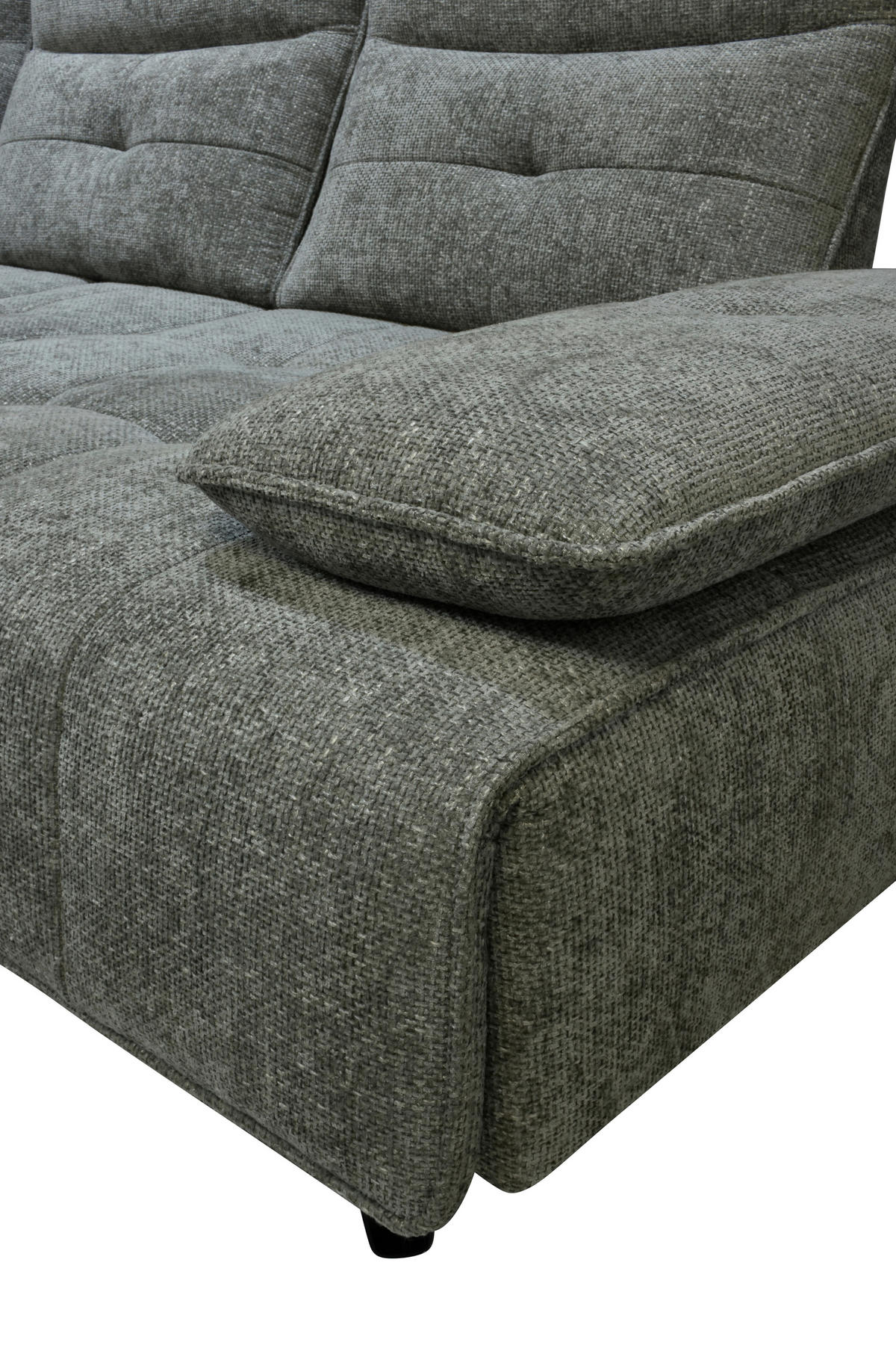 ECKSOFA Grau Chenille  - Schwarz/Grau, Design, Kunststoff/Textil (162/314cm) - Livetastic
