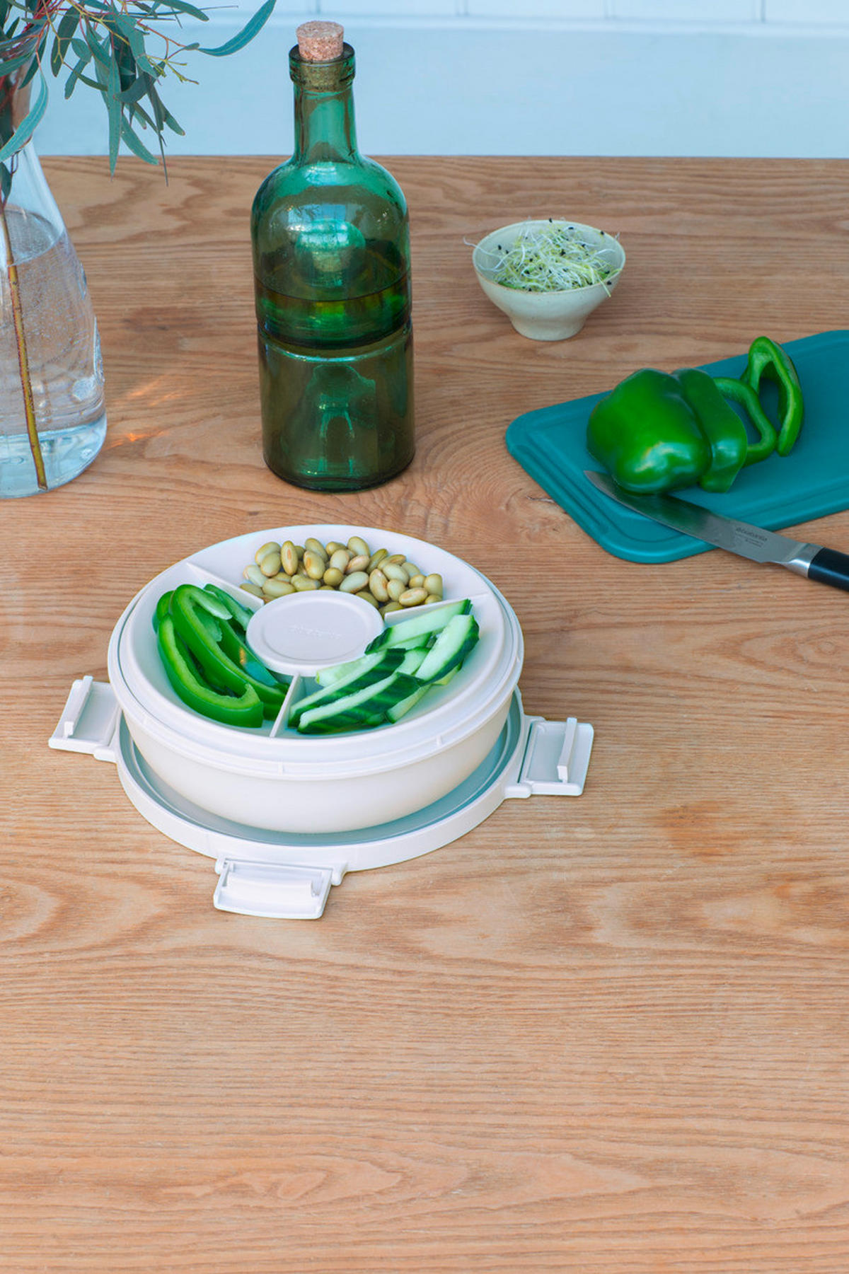 KRABIČKA NA OBĚD plast  1,3 l - světle šedá, Basics, plast (21/7.5/21cm) - Brabantia