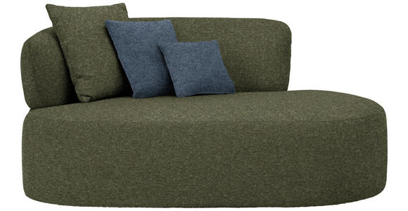 RÉCAMIERE in Chenille Blau, Grün - Blau/Schwarz, MODERN, Kunststoff/Textil (166/86/105cm) - Hom`in