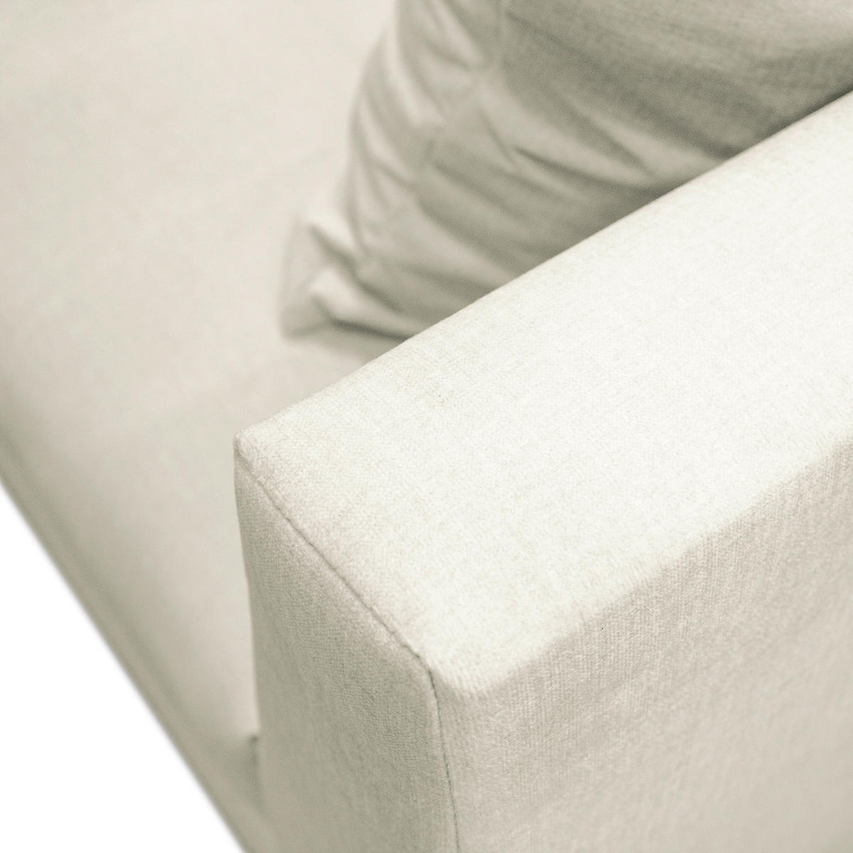 Ecksofa inkl. Hocker in Mikrofaser Hellgrau  - Hellgrau/Schwarz, Design, Holz/Textil (247/174cm) - MID.YOU