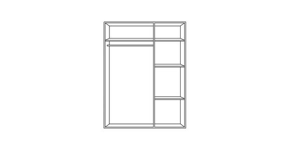 DREHTÜRENSCHRANK  in Anthrazit  - Anthrazit/Schwarz, KONVENTIONELL, Holzwerkstoff/Kunststoff (111/179/52cm) - Carryhome