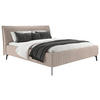 POLSTERBETT 180/200 cm  in Taupe  - Taupe/Schwarz, Design, Textil/Metall (180/200cm) - Lomoco