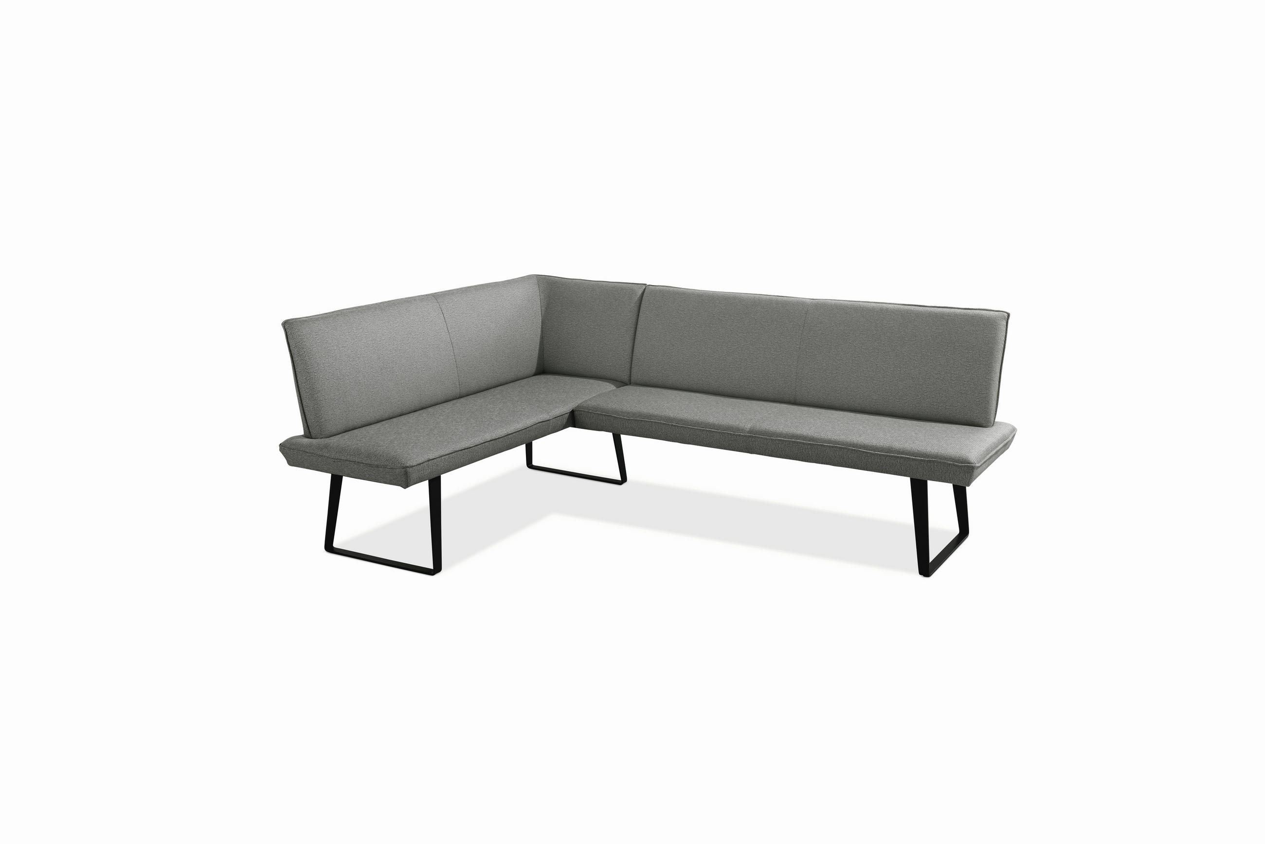 GARTENECKBANK  - Anthrazit/Grau, Design, Textil/Metall (170/255cm)