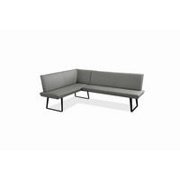 GARTENECKBANK  - Anthrazit/Grau, Design, Textil/Metall (170/255cm)