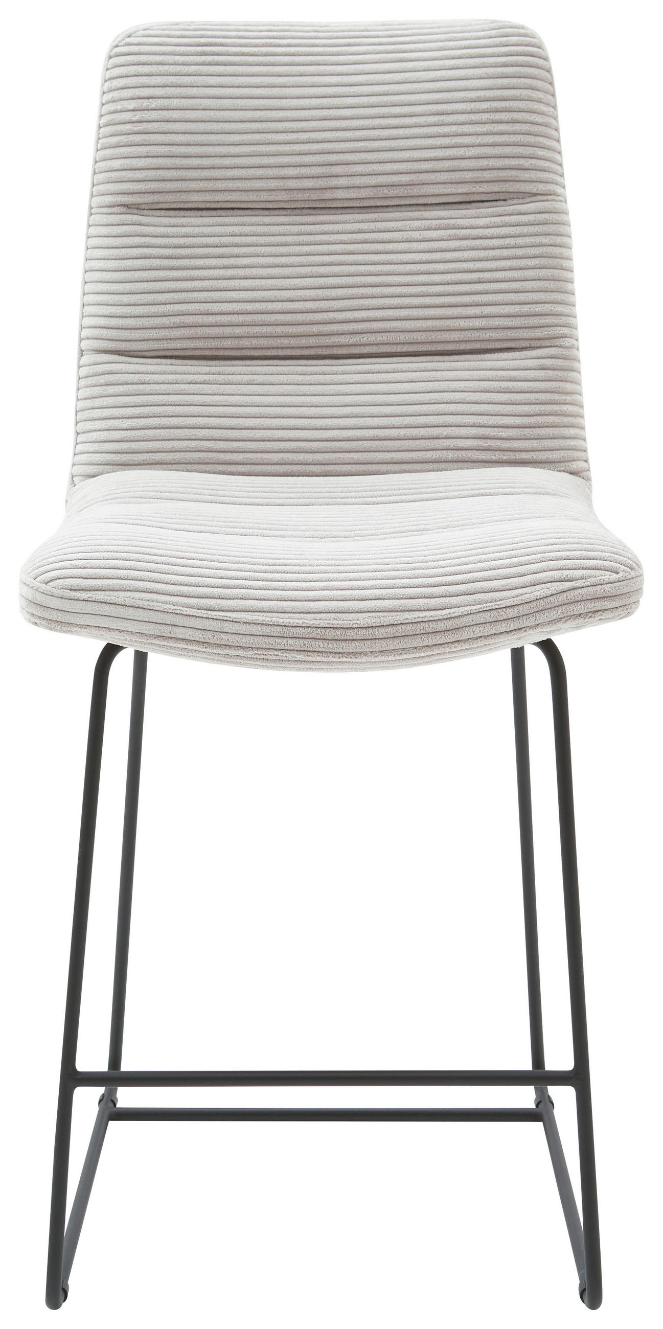 TRESENSTUHL Cord Hellgrau Stoffauswahl  - Hellgrau/Schwarz, Design, Textil/Metall (52/106/66cm) - Dieter Knoll