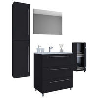 BADEZIMMER 5-teilig  in 126 cm  - Weiss/Alufarben, Modern, Keramik/Holzwerkstoff (126cm) - MID.YOU