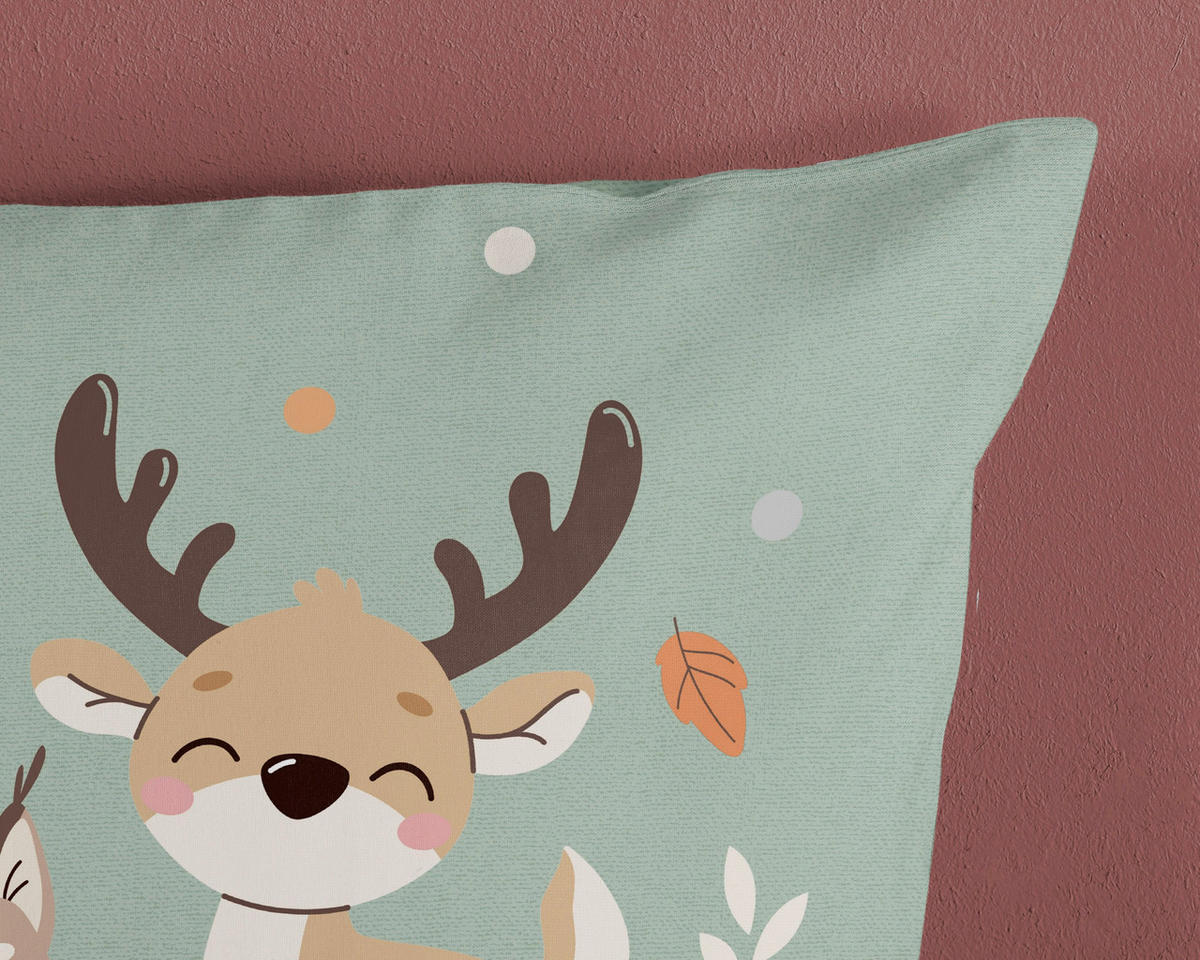 KINDERBETTWÄSCHE Good Morning Renforcé 135/200 cm  - Grün, Design, Textil (135/200cm)